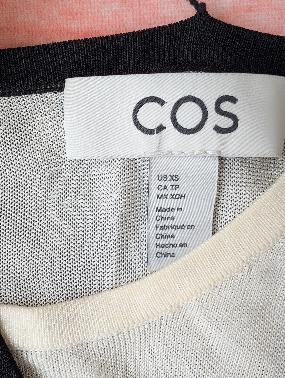 COS Black and White Layered Knitted Midi Dress XS - Picture 11 of 12